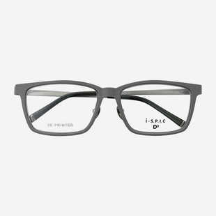 日本ISPIC眼镜框男款 宽脸眼镜架203 纯钛超轻商务方框近视大脸时尚