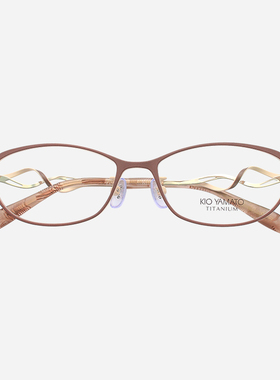 日本KIO YAMATO手工眼镜框纯钛超轻小脸金丝全框女款眼镜架KT499J
