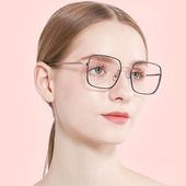 日本CHIYOKO手工眼镜框女潮流方形复古高级超轻全框女款 眼镜架707