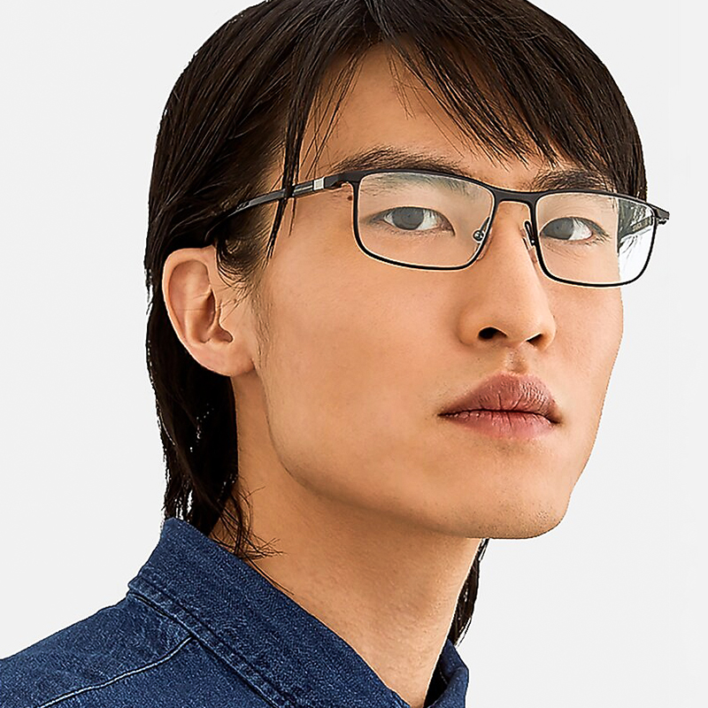 STARCK斯塔克眼镜框男近视大脸方框商务复古全框金属眼镜架SH2047