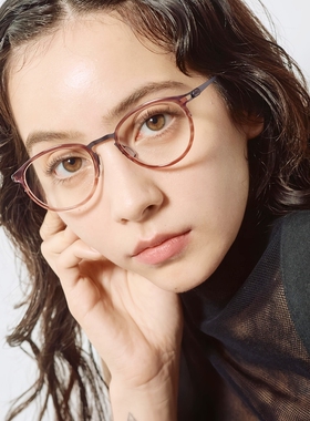 日本SPEC ESPACE眼镜框男女近视超轻纯钛小脸复古圆框眼镜架2172