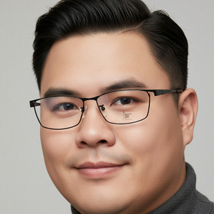 日本Manhattan眼镜框男特大号60mm商务大脸加宽纯钛全框眼镜架528