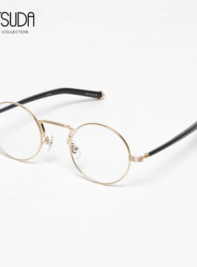 MATSUDA松田日本手工眼镜框男款近视纯钛复古圆框大脸眼镜架M3119