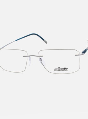 诗乐眼镜架无框无螺丝超轻纯钛商务大脸金丝斯文男近视眼镜框5561