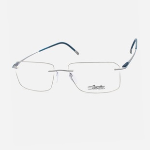 诗乐眼镜架无框无螺丝超轻纯钛商务大脸金丝斯文男近视眼镜框5561