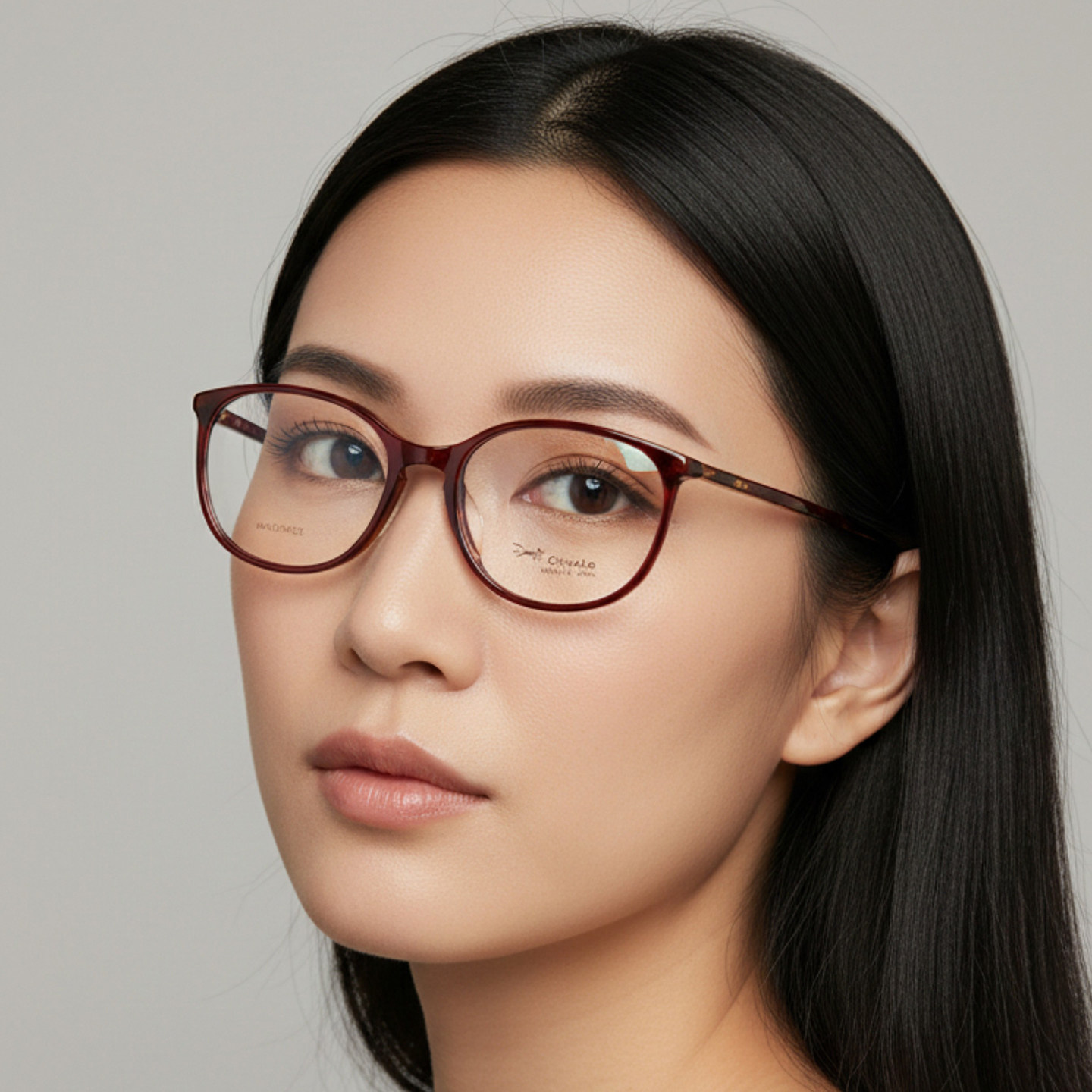 日本Chiyoko手工眼镜框男女全框黑色圆脸复古板材大脸眼镜架7908