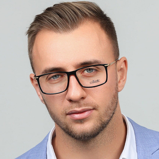 无螺丝诗乐眼镜架男方框纯钛全框超轻黑色大脸眼镜框近视可配2921