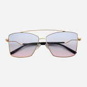 Hickmann海歌漫墨镜女高级感时尚 超轻显瘦渐变大脸浅色太阳镜3017