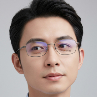 超轻纯钛商务全框金丝近视手工眼镜架8102 日本Chiyoko眼镜框男士