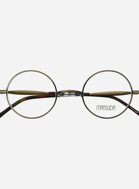 日本MATSUDA松田眼镜框男女纯钛超轻复古小框圆框时尚眼镜架M3131