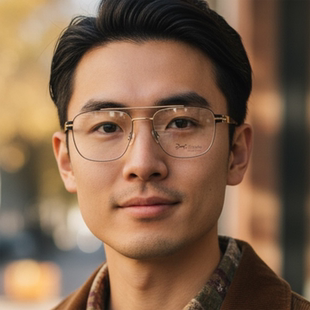 全框薄钢超轻飞行员手工眼镜架18902 日本Chiyoko无螺丝眼镜框男款