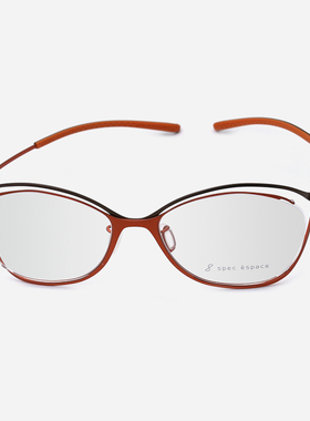 日本SPEC ESPACE眼镜框复古运动纯钛超轻猫眼男女款眼镜架1964T2
