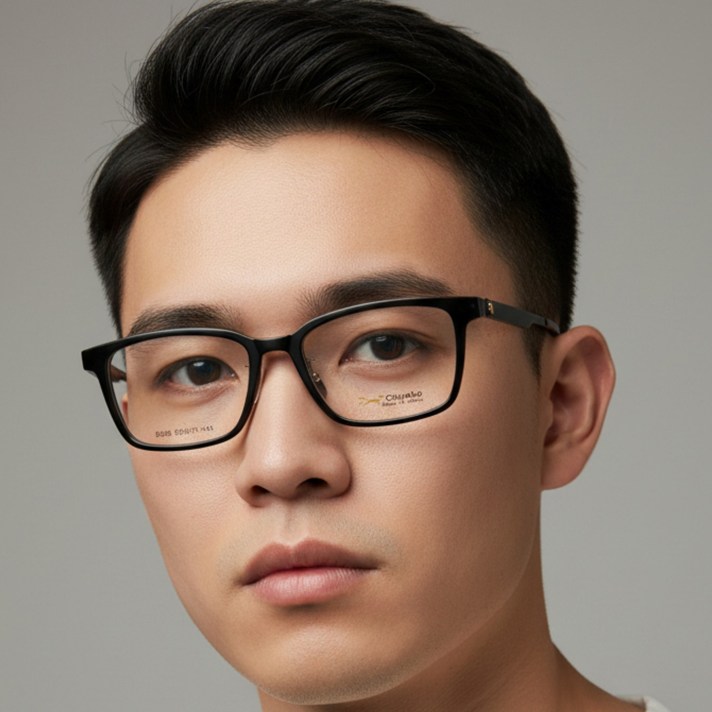 日本限量Chiyoko眼镜框牛角商务方框大脸纯钛超轻男士眼镜架8306