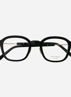 日本Masunaga增永眼镜框男女款纯钛圆框全框超轻小脸眼镜架GMS125