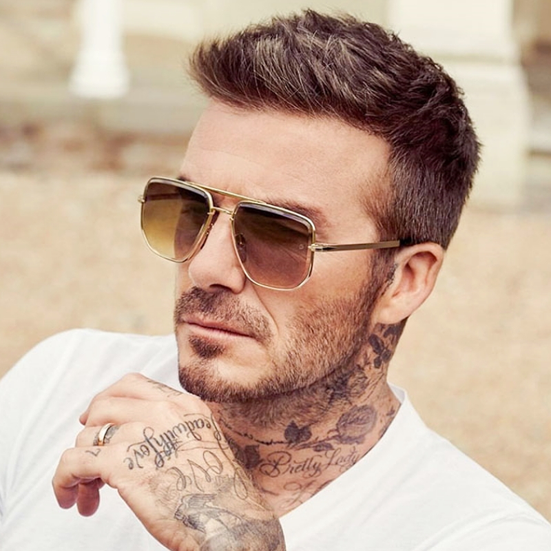 DAVID BECKHAM贝克汉姆墨镜潮男街拍飞行款款明星同款太