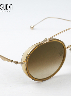 日本MATSUDA松田墨镜男女款复古圆框纯钛防紫外线大脸太阳镜3044