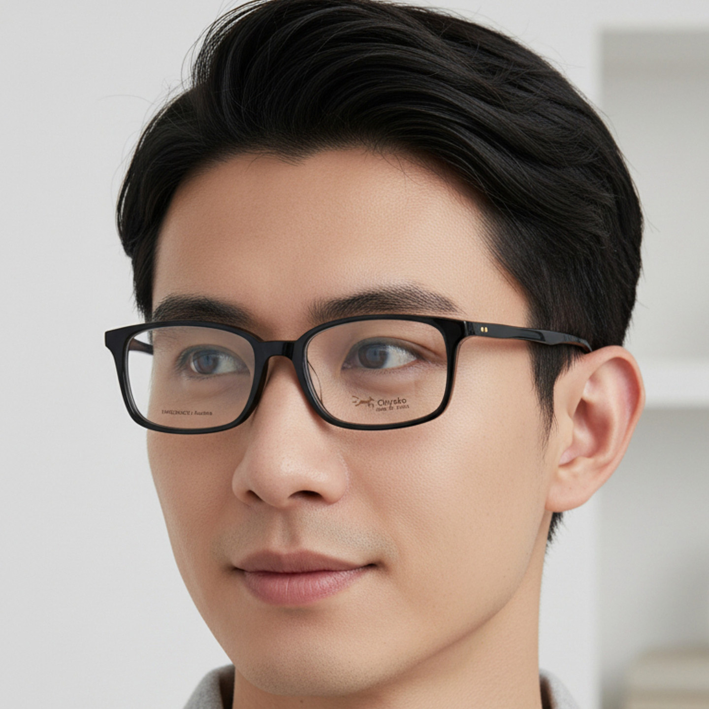 日本Chiyoko眼镜框男女近视全框大脸板材商务方框手工眼镜架7901