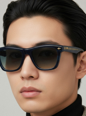 日本Chiyoko方框手工浅色太阳镜