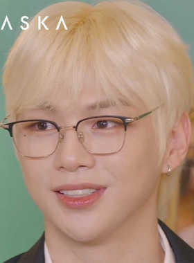 韩国MASKA眼镜框男女款纯钛超轻眉线框全框大脸方框眼镜架Decode