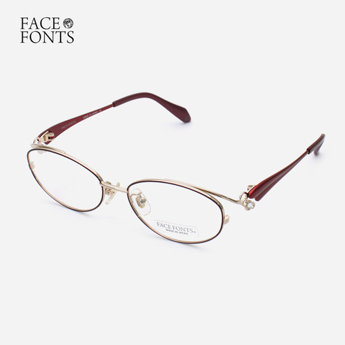 日本手工FaceFonts纯钛女眼镜架