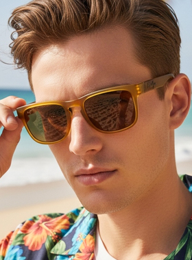 MAUI JIM茂宜睛墨镜偏光防紫外线防晒海边复古方框太阳镜MJ0593S