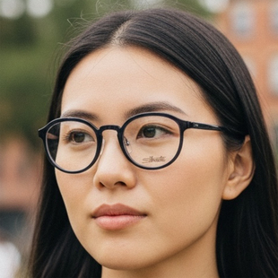 诗乐纯钛无螺丝眼镜框复古超轻圆框小脸男女款近视眼镜架SPX2982