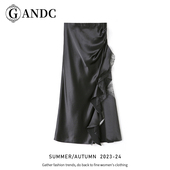 醋酸半身裙GC2021892 优雅时尚 安晴粉丝专享 GANDC轻奢高端女装