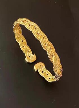 麻花编织手镯女爆闪满天星