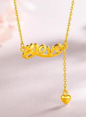 黄金色爱之初心套链锁骨链