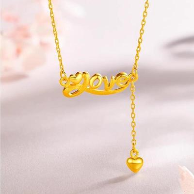 黄金色爱之初心套链锁骨链