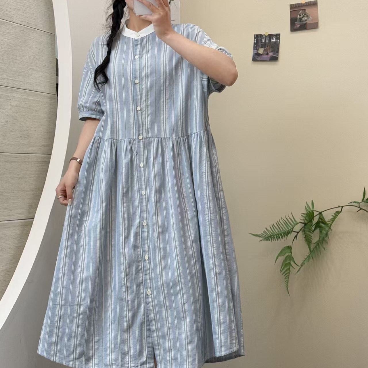 大码宽松棉麻百搭休闲裙