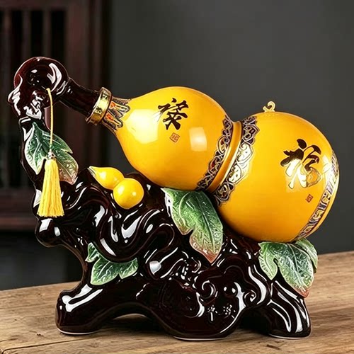景德镇仿古雕刻家用密封陶瓷酒瓶