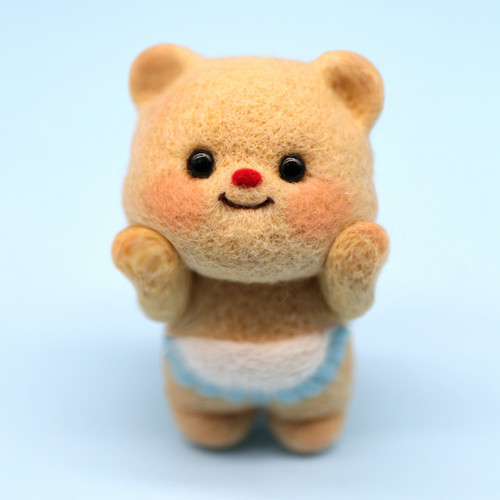 泡芙小姐蓝鱼儿羊毛手工
