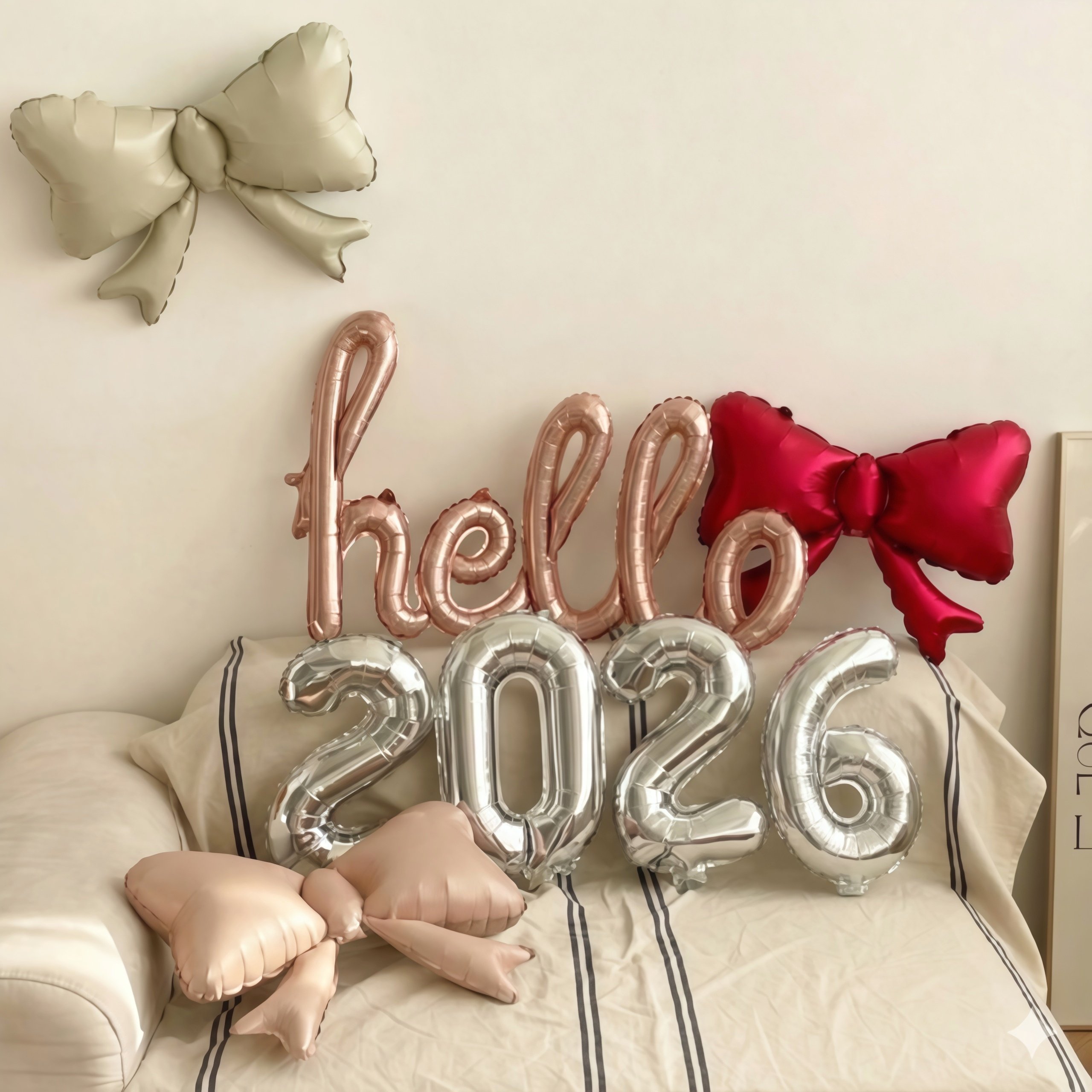 hello 2026元旦新年商店美陈氛围摄影墙贴拍照道具氛围装饰气球,节庆用品/礼品,气球,淘宝优惠券,粉丝福利购,淘宝优惠卷