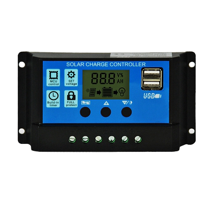 太阳能控制器全自动通用型12V24V30A光伏发电板充电系统路灯家用
