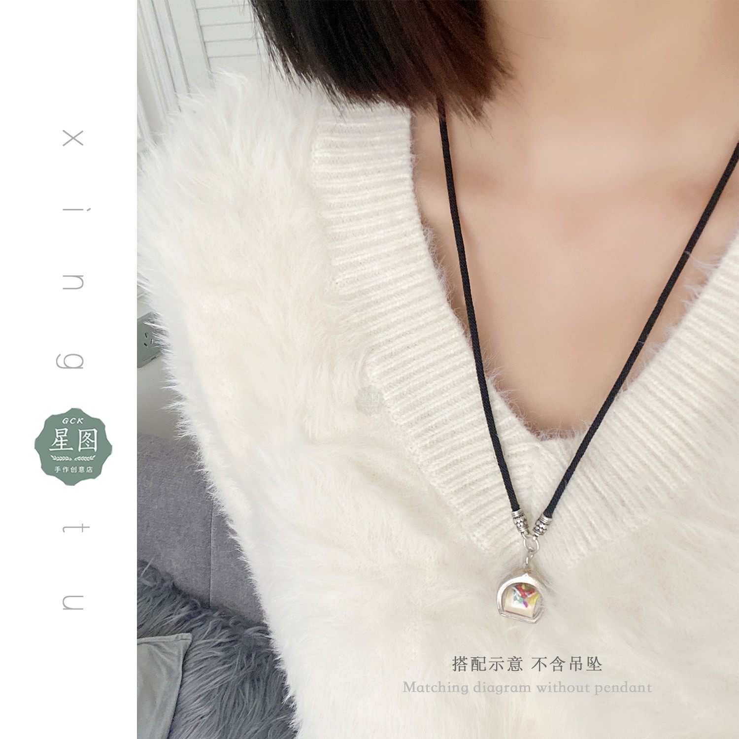 男女佛牌链手工925银项链挂链唐卡挂绳防汗吊坠绳子玉翡翠毛衣链