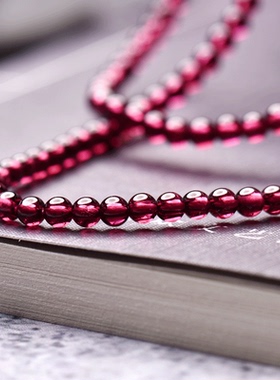 石榴石紫牙乌原创红色泰国高端佛牌链挂链女士秀气毛衣链吊坠链子