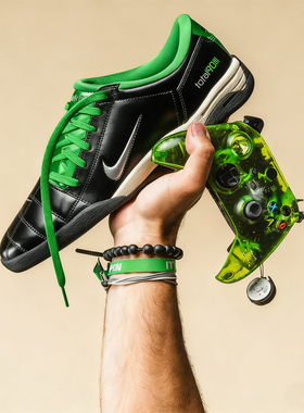 耐克 Nike Total 90 SP 黑绿色 防滑耐磨 足球鞋 im7974 001