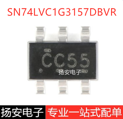全新原装 SN74LVC1G3157DBVR SOT-23-6 1通道2:1模拟开关