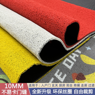 可剪裁入户门地垫丝圈门口脚垫门垫进门垫子风水黄色地毡白色地毯