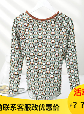 安莉芳泳衣女夏连体保守新款防晒美背显瘦遮肚长袖游泳装ES00142