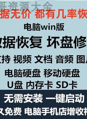 U盘内存卡电脑移动硬盘SD卡手机数据恢复U盘内存SD卡低格修复工具
