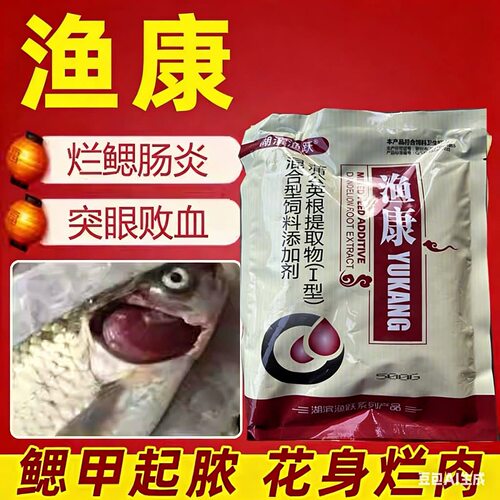 止血烂鳃康水产养殖专用鱼塘鱼药罗非鲈鱼出血肠炎腹水突眼弧菌
