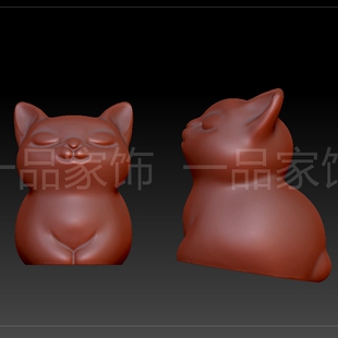 48改肥猫stl雕刻图圆雕图模型文件三维立体精雕图3d打印图
