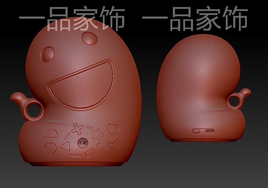 可爱扫描音响stl雕刻图圆雕图模型文件三维立体精雕图3d打印图纸