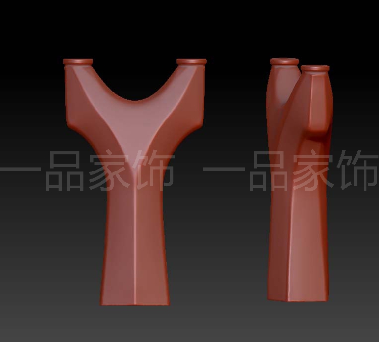 八棱弹弓3 3圆雕图stl模型三维图立体图精雕图3d打印非实物