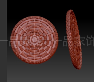 55编织茶杯垫圆雕图stl模型三维图立体图精雕图3d打印非实物