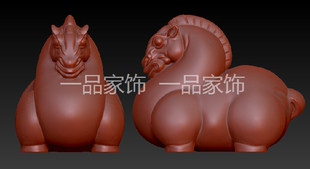 65唐马=98圆雕图stl模型三维图立体图精雕图3d打印非实物