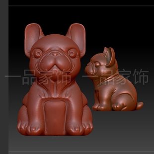 13改斗牛狗在stl雕刻图圆雕图模型文件三维立体精雕图3d打印图