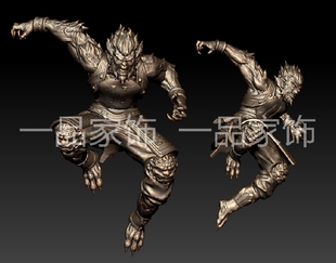 修改齐天大圣孙悟空圆雕图stl模型三维图立体图3d打印非实物